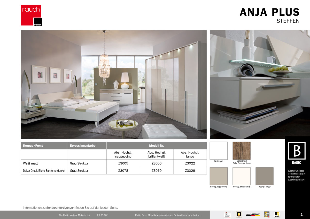 Modernes Schlafzimmer Anja Plus von Rauch Steffen | eBay